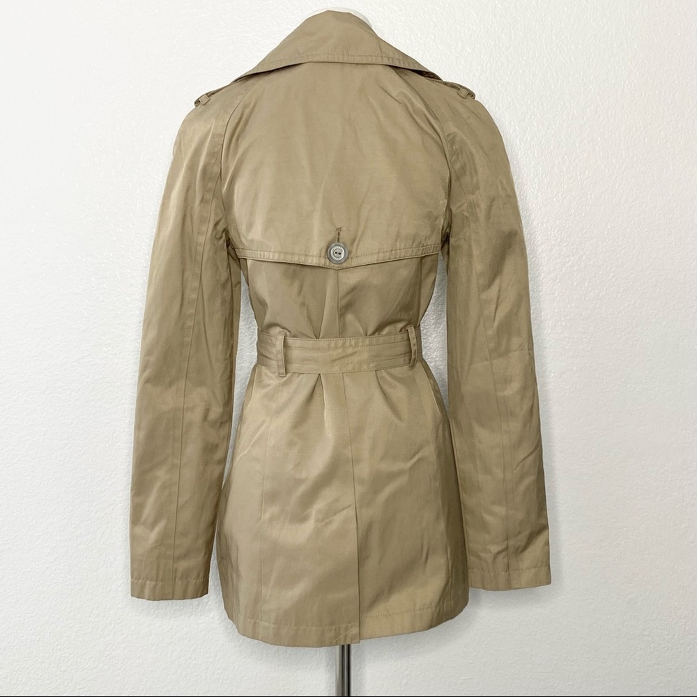 EXPRESS Khaki Belted Trench Coat - Picture 2 of 4